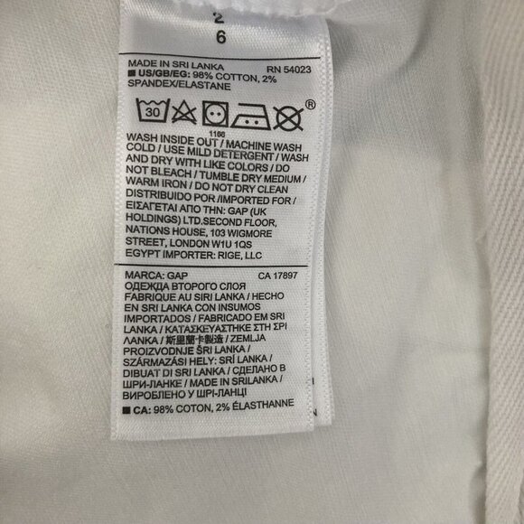 Gap Girlfriend Chino Shorts Bermuda White Size 2 Inseam 6 - Picture 5 of 6